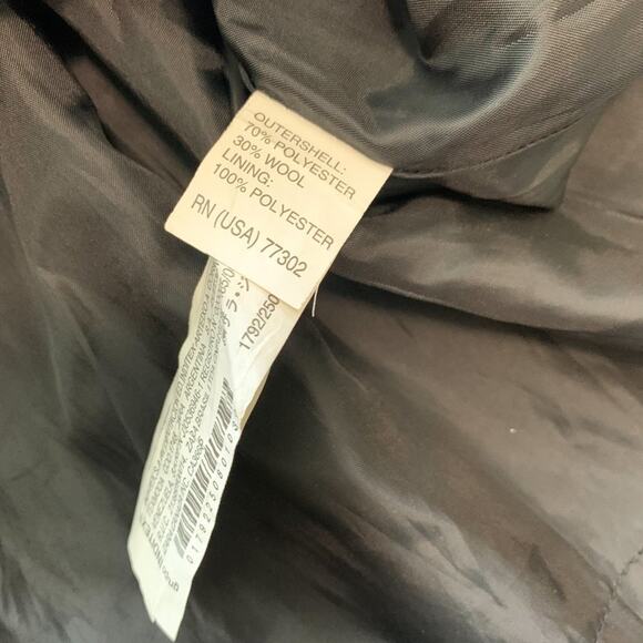 Zara Basic Herringbone Wool Blend Button Front Pocket Pencil Skirt Black Medium - Picture 9 of 15